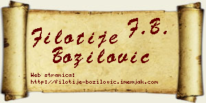 Filotije Božilović vizit kartica